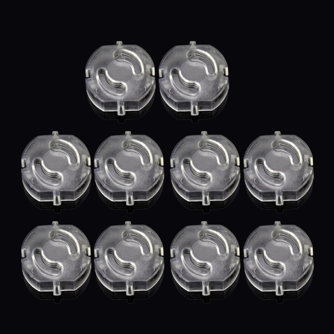 10pcs EU Child Safety Electrical Outlet Cover Plugs for Power Socket Guard Baby Protection Anti Electric Shock Rotate Protector ► Photo 1/6