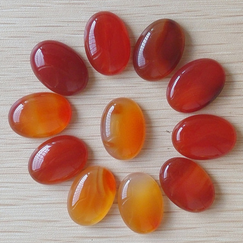 2022 fashion hot sale top quality Natural red onyx Oval CAB CABOCHON stone beads 25x18mm Wholesale 30pcs/lot free shipping ► Photo 1/3
