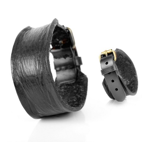 2022 New Fashion Simple Genuine Leather Men's Bracelets Popular High Quality Soft Knight Courage Bandage Wrap Charm Bracelets . ► Photo 1/5