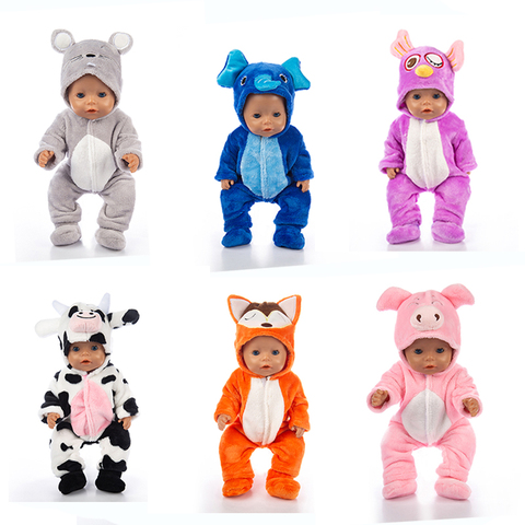 New Animal set + shoes  Doll Clothes Fit For 43cm born baby Doll clothes reborn Doll Accessories ► Photo 1/6
