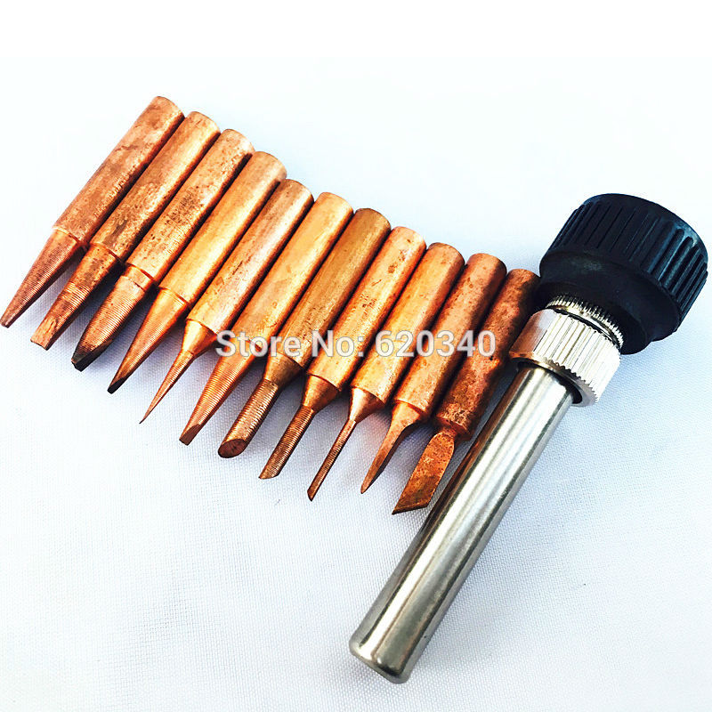 Buy Online 11pcs Lead Free Red Copper Pure Cupper Solder Tip 900m T Iron Casing For Hakko 936 Fx 8d Saike 909d 852d Diamagnetic Diy Alitools
