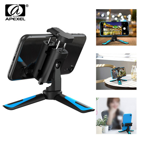 APEXEL 360 Rotation Camera Tripod Portable Stretch Handheld Tripod With Bluetooth Mobile Phone Clip For Gopro xiaomi iPhone ► Photo 1/6