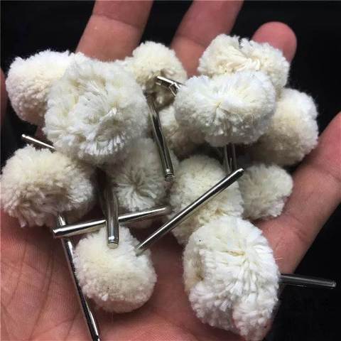100pcs cotton Wheel Polishing Brushes dremel jewelry tools accessories 2.35mm shank fibre polish Abrasive ► Photo 1/2