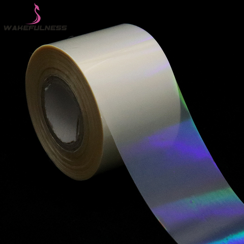 1Roll Holographic Nail Transfer Foils 120M*4CM Rainbow Transparent Laser Light Nail Art Stickers Manicure Water Transfer Foils ► Photo 1/3