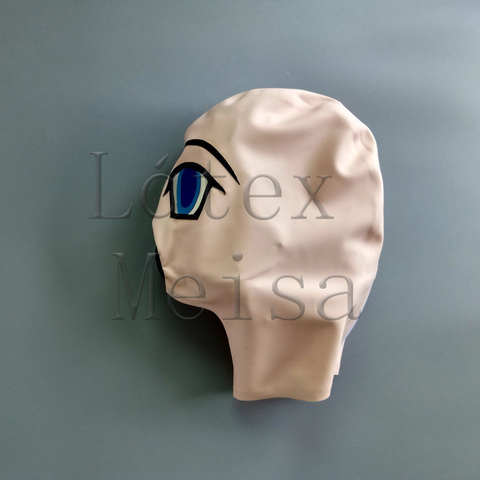 Latex hoods rubber adults Masks open nostrils attached mouth condoms in baby pink color ► Photo 1/1