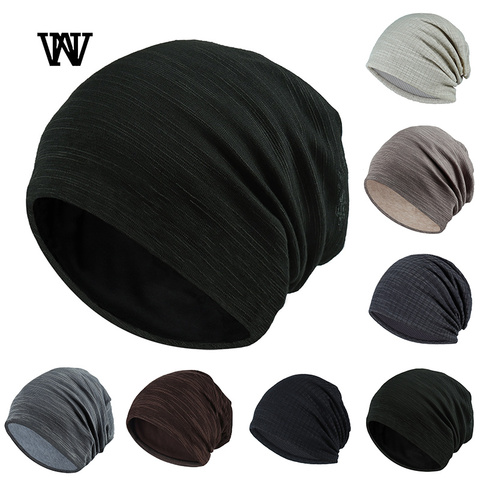 7 Color Striped Skullies Beanies for Men Women Hat 2022 Spring & Autumn Breathable Turban Hat Cotton Pile Cap Skullcap TTM-CZX7 ► Photo 1/6