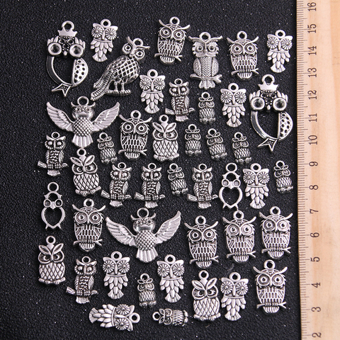20pcs Vintage Metal Mixed Two color Random Owl Charms Animal Pendants For Jewelry Making Diy Handmade Jewelry ► Photo 1/4