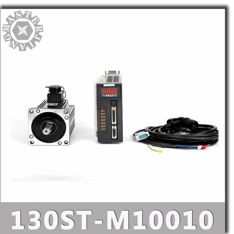 130ST-M10010 220V 1KW AC Servo motor 1000W 1000RPM 10N.M. Single-Phase ac drive permanent magnet Matched Driver AASD-15A ► Photo 1/4