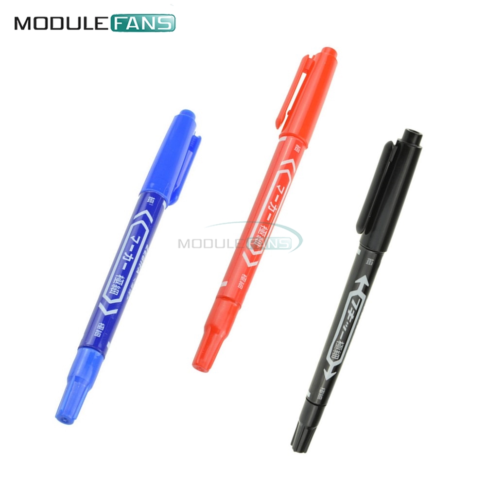 CCL Anti-etching PCB circuit board BLUE Ink Marker Double Pen For PCB arduino 