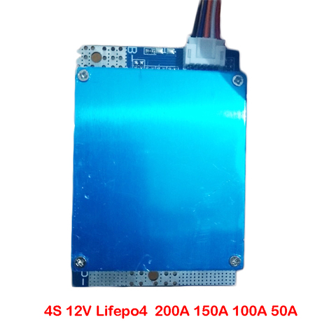 4S 12V Lifepo4 Lithium Iron Phosphate Battery Protection Board 200A 150A 100A 50A High Current 3.2V  Pack BMS PCM with Balance ► Photo 1/5