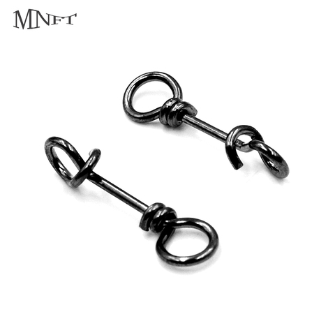 MNFT 30Pcs Stainless steel Fishing Fastach Clips Fishing Swivels Snaps Swivel Rolling Snap Quick Connection Accessory ► Photo 1/6