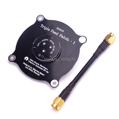 1Pcs 5.8GHz Triple Feed Patch Antenna SMA / RP SMA Directional Circularly Polarized Antenna for FPV Fatshark Goggles RC Drone ► Photo 1/6