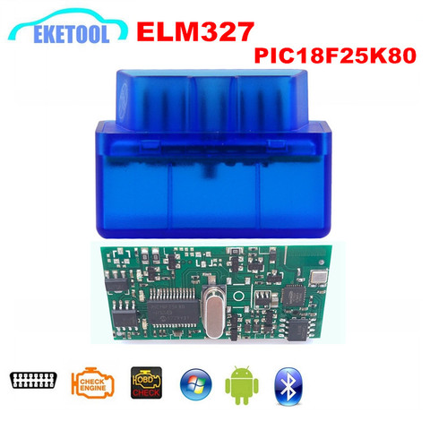 OBDII ELM327 V1.5 Bluetooth PIC18F25K80 Works Multi-Cars Diesel Supports J1850 Protocols ELM 327 V1.5 For Android Wireless ► Photo 1/6