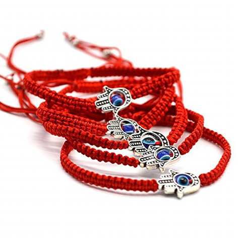 Handmade Braided Rope Lucky Red String Bracelet Evil Eye Charm Bracelets for Women Bring You Lucky Peaceful Adjustable size ► Photo 1/6
