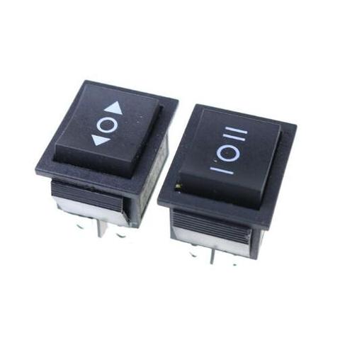 KCD4  black Rocker Switch Power Switch ON-OFF-ON 3 Position 6 Pins With Light 16A 250VAC/ 20A 125VAC ► Photo 1/2