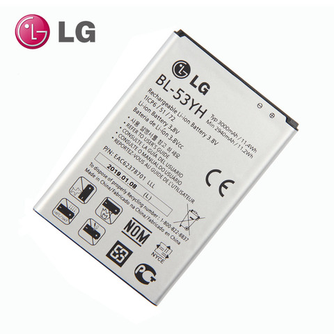 New Original LG BL-53YH Battery for LG Optimus G3 D830 D850 D851 D855 LS990 VS985 F400 LG G3  (2022 year version) ► Photo 1/6
