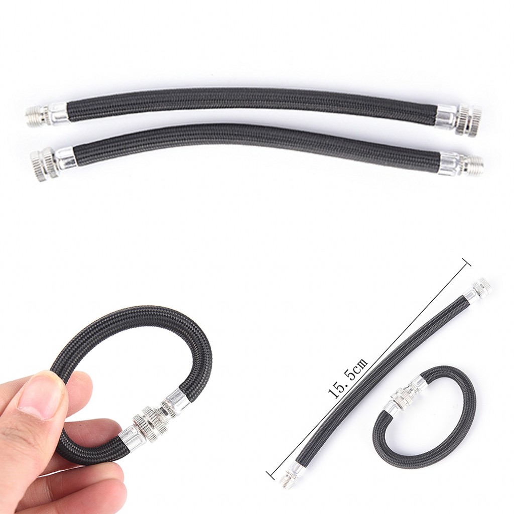 2PCS LOT Pump Extension Hose Inflator Pipe Cord Cycling Pumping Service Parts Longer Use150Psi Schrader A/V Valve