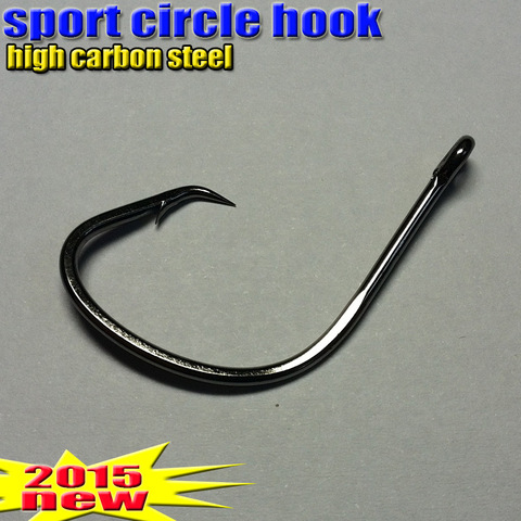 2015 new fishing  sport circle hooks  size:6#--5/0#  high carbon steel quantity:100pcs/lot sharp hooks ► Photo 1/5