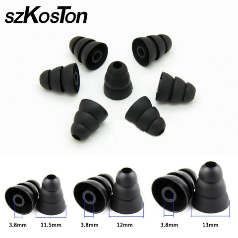 12 PCS/3 Pairs Silicone In-Ear Earphone Covers Cap Replacement Earbud Bud Tips Earbuds Headphone Ear tips Three Layer Ear tips ► Photo 1/6