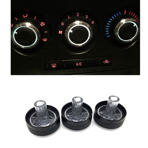 3pcs/set Aluminum Alloy Air Conditioning Knob AC Knob Heat Control Switch Button For Mazda 3 BL 2010- 2013 Mazda 3 2004-2009 ► Photo 1/6