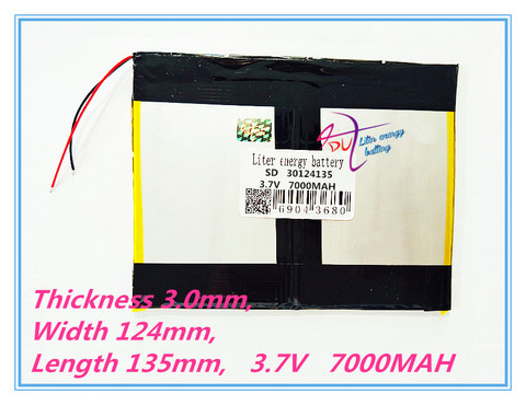 polymer lithium ion battery 30124135 3.7V 7000MAH With plug For  CH, Tablet PC Battery , Perfect quality of lar ► Photo 1/1