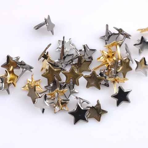 50PCs Mixed Pastel Star Brad Scrapbooking Embellishment Fastener Brads Metal Crafts For shoes Decoration 13mm CP1513 ► Photo 1/5
