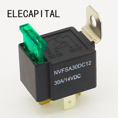 FORWARD relays top grade quality 4 pin 30A auto relay with fuse, coil voltage 12VDC relais ► Photo 1/4