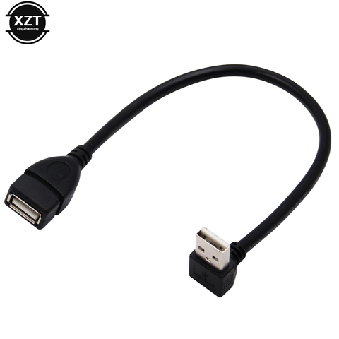 USB 2.0 A Male to Female 90 Angled Extension Adaptor cable USB2.0 right/left/down/up cord Adapter cable hot sale high quality ► Photo 1/4