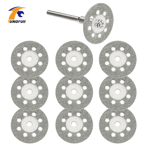 Tungfull 5x 22mm Dremel Accessories Diamond Discs Metalworking Circular Saw Cutting Disc For Engraver Electric Mini Drill ► Photo 1/6
