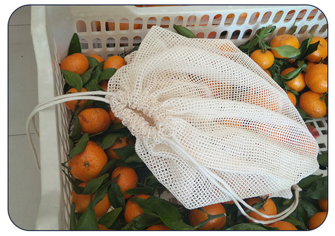 Cotton sack Environmentally Friendly Pocket pocket woven ball pocket multi-purpose net bag fashion shopping bag Fruit mesh bag ► Photo 1/6