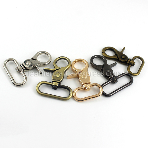 1pcs Metal Snap Hook Trigger Lobster Clasps Clips Oval Ring Spring Gate Leather Craft Pet Leash Bag Strap Belt Webbing ► Photo 1/6