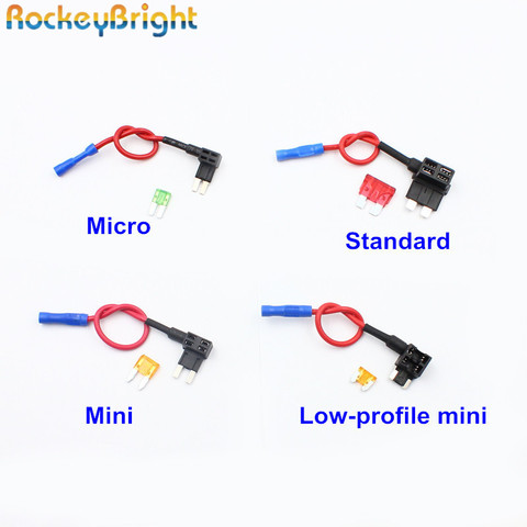 Rockeybright 5A 10A 30A Blade Fuse Boxes Holder Add A Circuit Standard Mini Micro Car Piggy Back Fuses Tap Dual Circuit Adapter ► Photo 1/6
