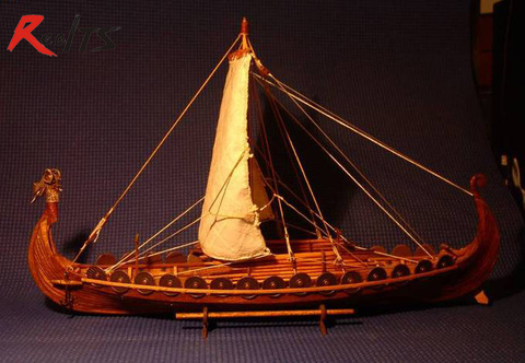RealTS Classic wooden scale sailing boat wood scale ship 1/50 Viking ships scale assembly model ship building kit scale boat ► Photo 1/1