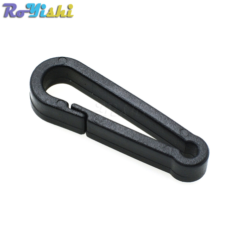 10pcs/pack Gloves Hook Plastic Black Buckles Snap Hook With O-Ring Used For Shower Curtains ► Photo 1/6