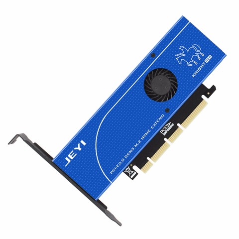 JEYI Blue knights SK19 m. 2 for NVME for NGFF SATA 110mm PCIE3.0 Double Disk Extension Adapter Card Pcie3.0 Gen3 Support 110mm ► Photo 1/6