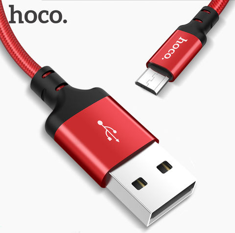 HOCO USB A to Micro USB 2A Quick Charging Cable for Xiaomi Redmi Samsung Huawei LG USB Fast Charger Cable Braided Data sync Wire ► Photo 1/6