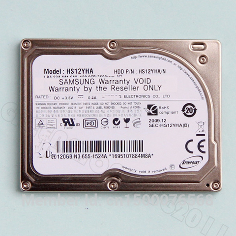 REV A Samsung 120GB ZIF 1.8 Hard Drive HS12YHA/A HS12YHA 