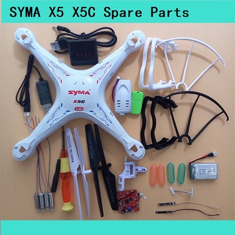 SYMA X5 X5C Spare Parts Access Body Cover Props Propeller Blade Guard Protector Landing Skid Lamp Cover Motor CW CCW Frame Base ► Photo 1/1