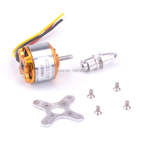1Pcs A2212 2212 1000KV 13T / 1400KV 10T Brushless Outrunner Motor W/ Mount For RC Aircraft / KK 4Axis Multi Quad copter UFO ► Photo 1/6