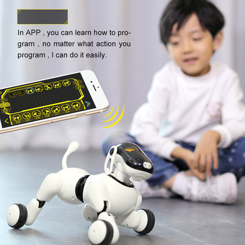 HeLicMax AI Dog Robot Toy 1803 APP Control Bluetooth Connection Smart Electronic AI Pet Dog Toy For Your Famliy and Friends ► Photo 1/6