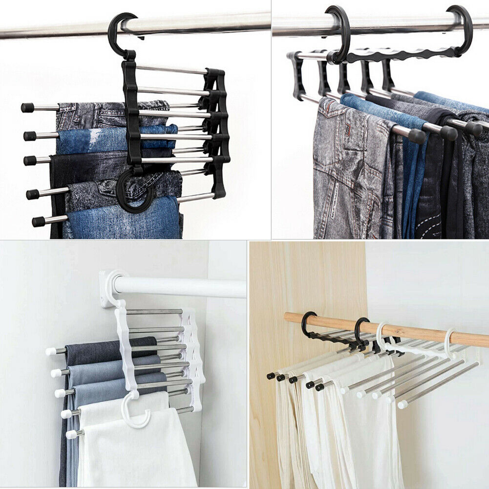 Pants Magic Stainless Shelves Rack Steel Multi-functional Hanger Wardrobe