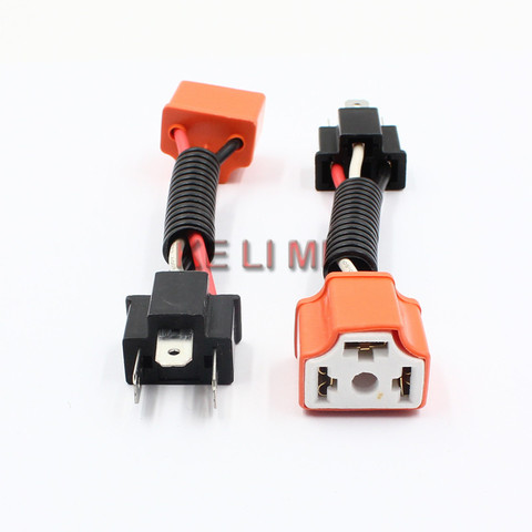 2x H4/9003/HB2 Heavy Duty Male To Female Ceramic Socket Plug Connectors Adaptor For Car Headlight HID LED Extension Adapter ► Photo 1/6