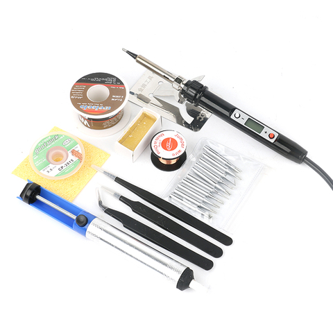 936b Temperature Adjustable LCD Digital Electrical Soldering Iron Soldering Station DIY Welding Tools Induction Sleep 90W 220V ► Photo 1/6