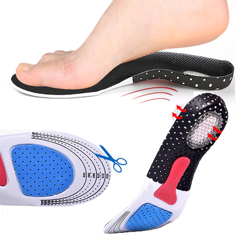 Gel Silicone Insoles Running Foot Care Insole Orthopedic Fascitis Plantar Heel Sports Shoes Pads For Male Outdoor Camping Hiking ► Photo 1/6