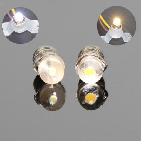 E501 10PCS Warm White / White LED Screw Bulb E5 E5.5 12V-14V HO/TT/N Scale NEW ► Photo 1/5