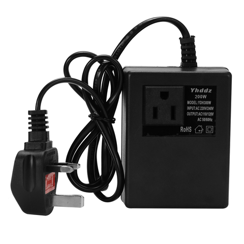 Intelligent Efficient Power Adapter 200W AC 220V To 110V Step Down Transformer Voltage Converter Travel Power Adapter Household ► Photo 1/6