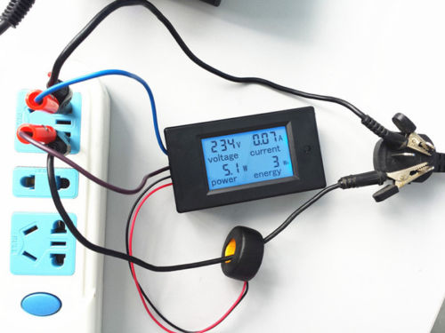 AC 110V 220V AC Digital LCD Panel Power Meter Monitor Voltmeter Volt Watt Combo 