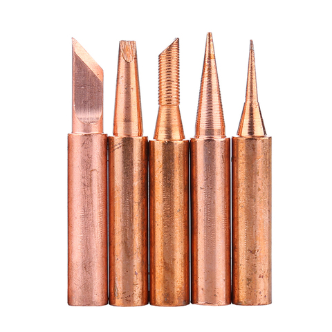 5pcs/lot Pure Copper 900M-T Soldering Iron Tip Lead-free Solder Tips Welding Head BGA Soldering Tools ► Photo 1/4