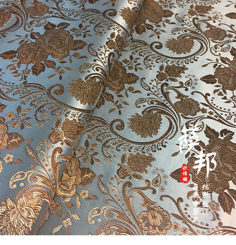 silver gray satin fabric imitate silk Brocade Fabric dress Damask Jacquard Apparel Costume Upholstery Furnishing tissu 75*50cm ► Photo 1/1