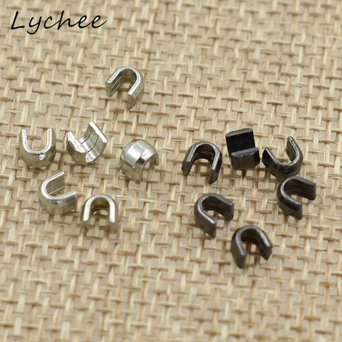 Lychee 260pcs 3# Brand New Metal Zipper UP Stopper U Shaped Opening DIY Craft Clothes Pants Sewing Zipper Accessories ► Photo 1/6